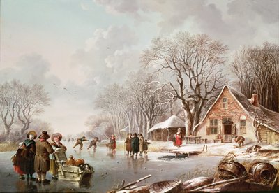 Escena de Invierno de Andries Vermeulen